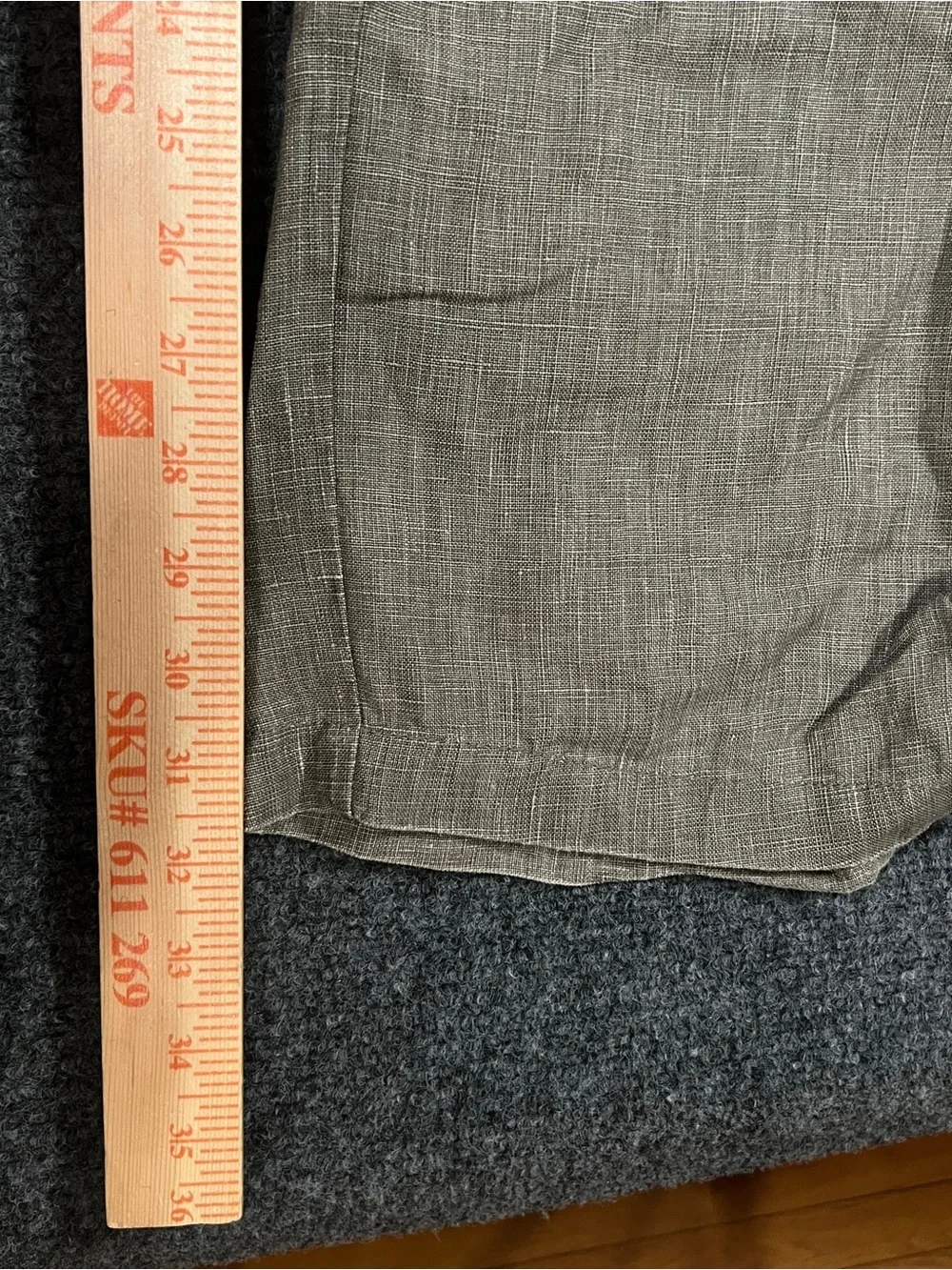 Zara Men's 100% Linen Pants Olive Trousers Size 34x32 Old Money Preppy Summer